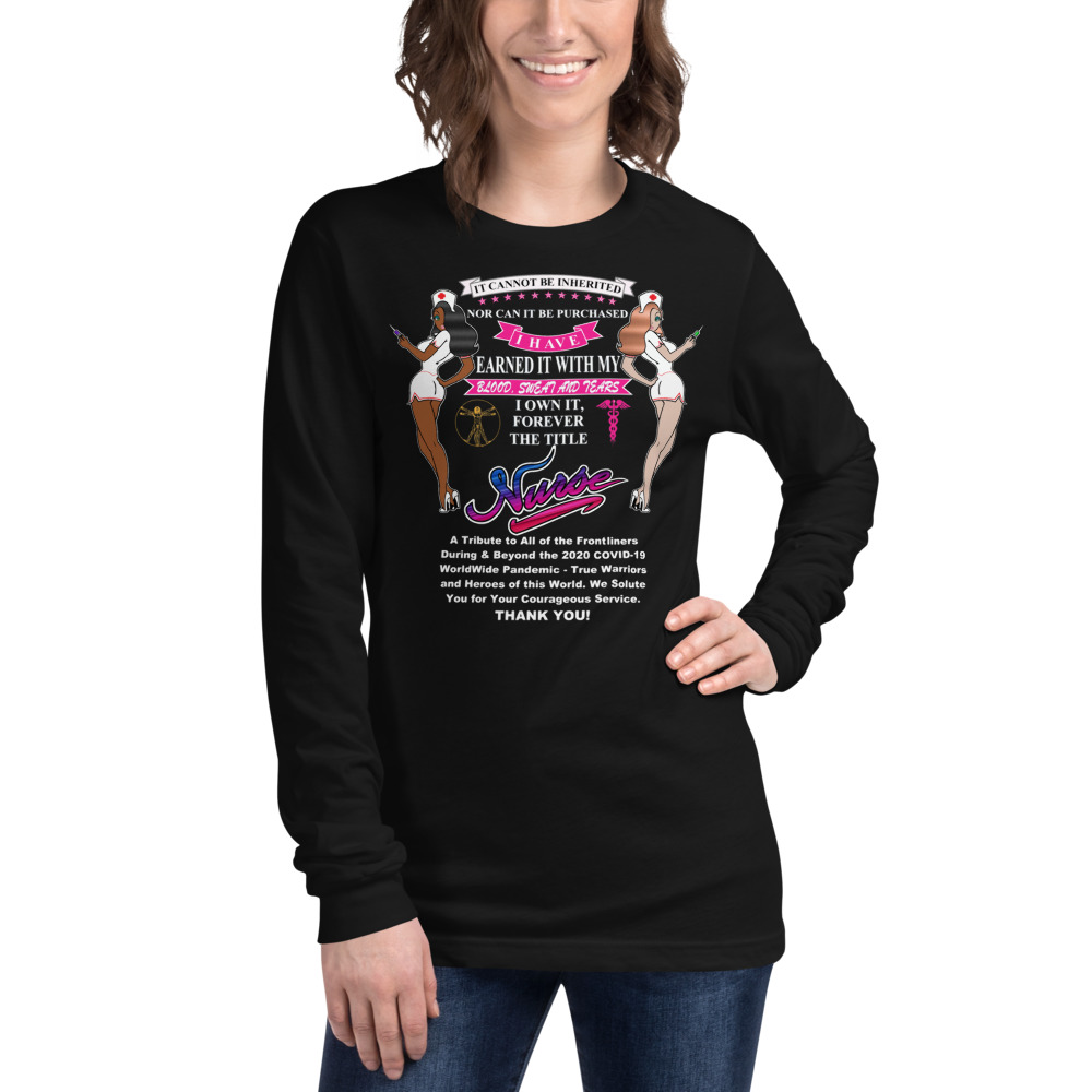 Nursing School Funny Clinicals Exams Rn Lvn Long Sleeve T Shirt by Noirty